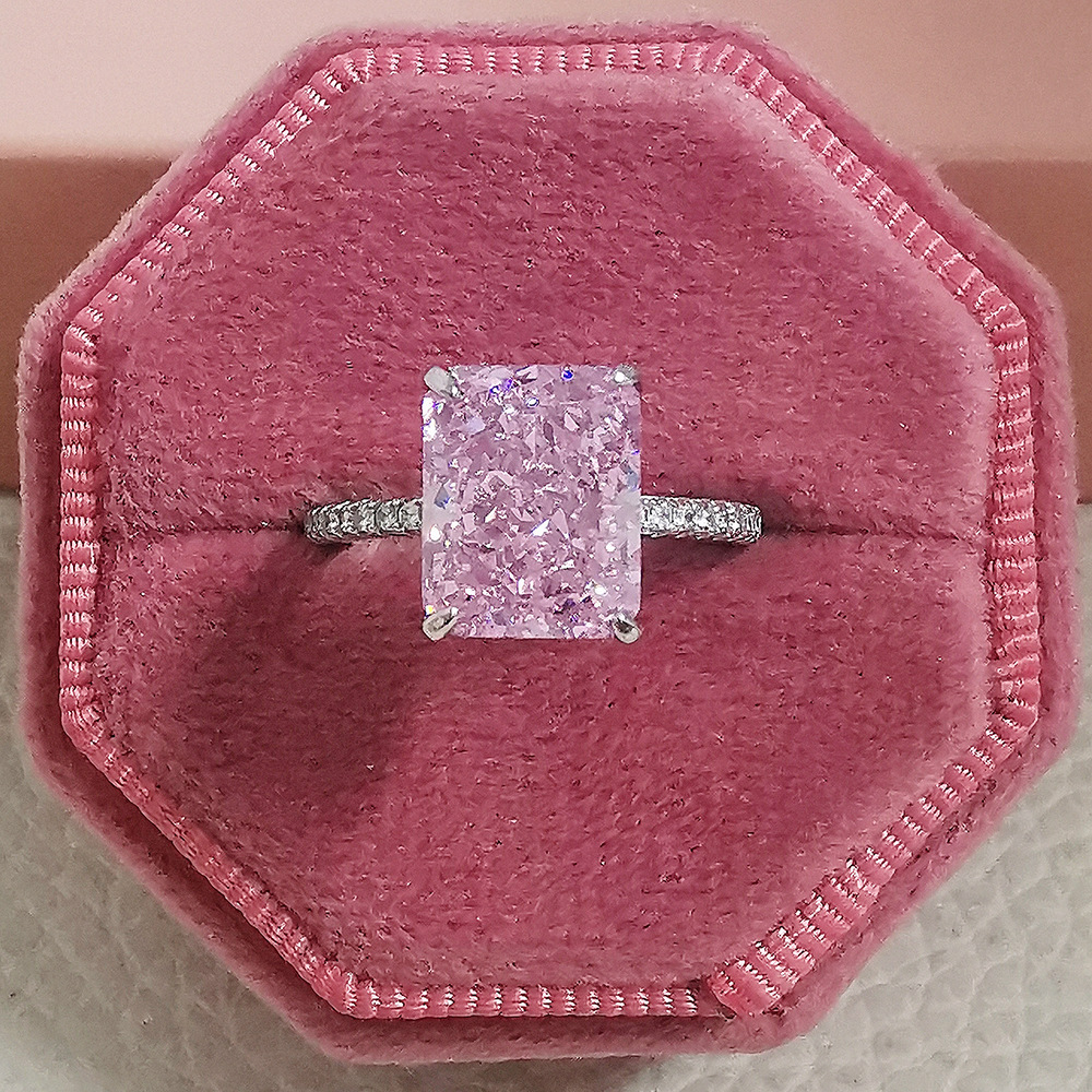 Diamond Ring Affordable Luxury For Women Designer Ice Cut Design Ultra Sparkling High End Exquisite Light Luxury Fashion Jewelry
