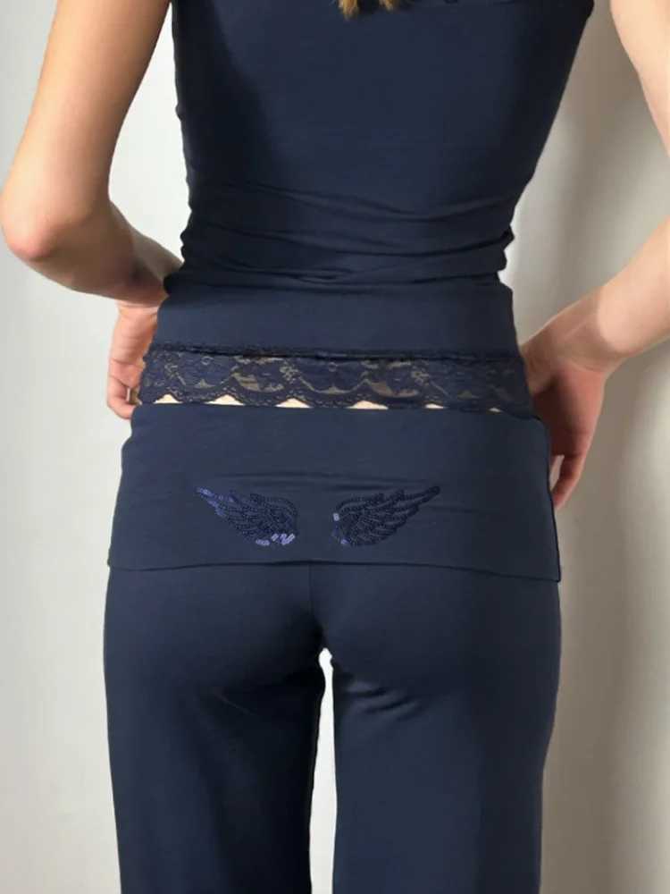 Sequin Angels Wings Hoodies Women Loose Long Sleeve Pullovers Top Slim Fit Pant Set 2025 New Casual Lady Two Piece Sets M260313