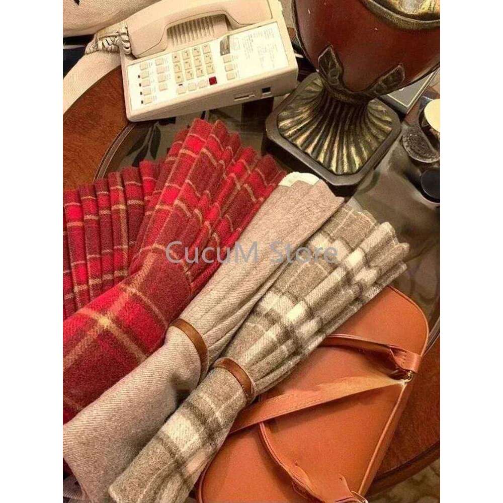 Japanese Retro Spicy Girl Plaid Pleated Autumn Winter College Style Woolen Mini High Waiste Sweet Kawaii Skirt Z260314