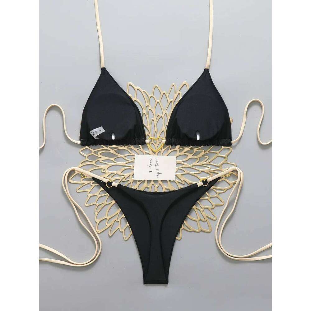 Micro Bikinis Push Up Women Swimsuits 2026 Sexy Swimwear Brazilian Bikini Set String Biquini Solid Swimsuit Summer Beachwear Y260303