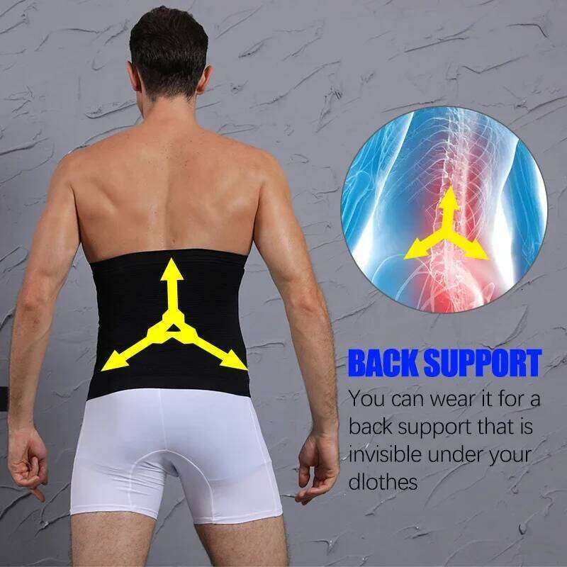 Men Body Shaper Waist Tummy Control Belt Shaping Band Shapewear Belly Fat Slimming abs Workout Compression Girdle 26Y0313