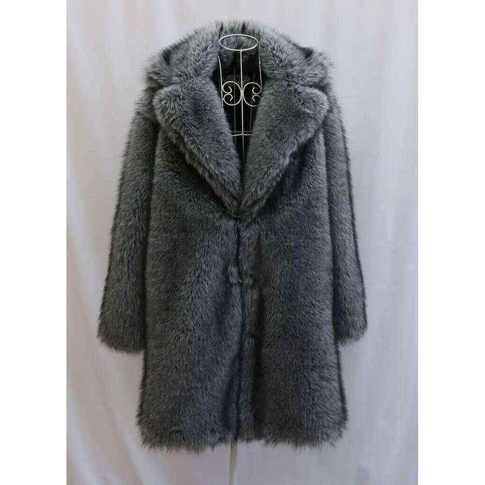 2025 Men's Faux Fur Mink fur long Plus size winter thickened warm trench coat Z260313