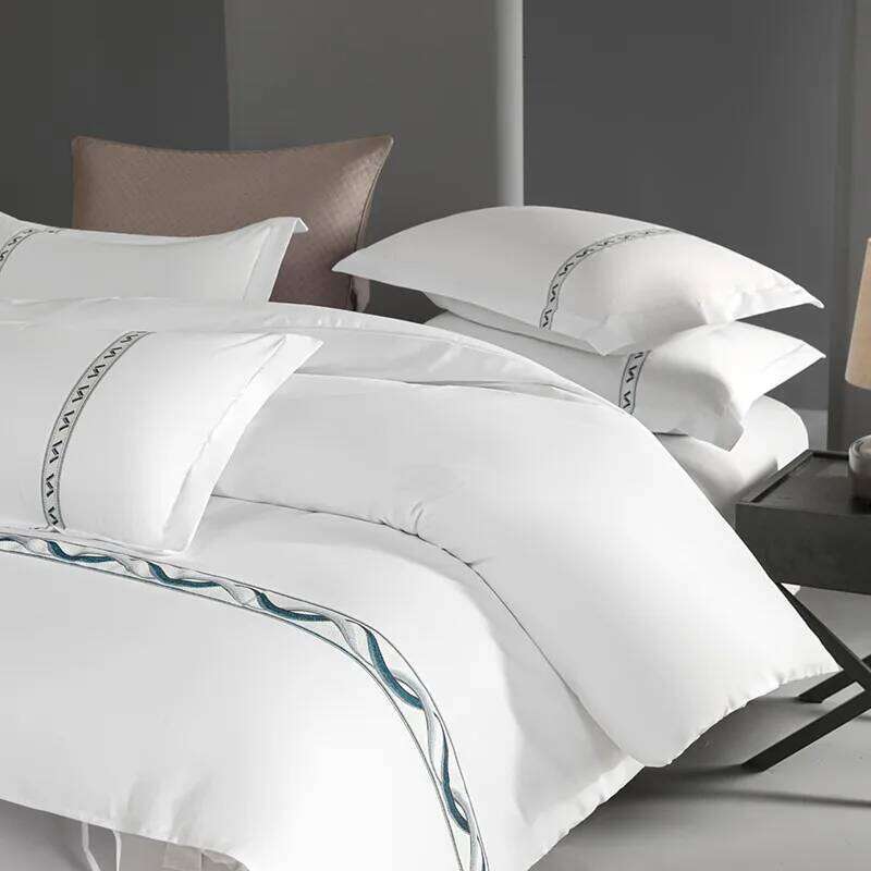White Hotel Set Twin Double Queen King 3Pcs Microfiber Bedding Collection Soft Breathable Duvet Cover Pillowcases H260312 - view 4