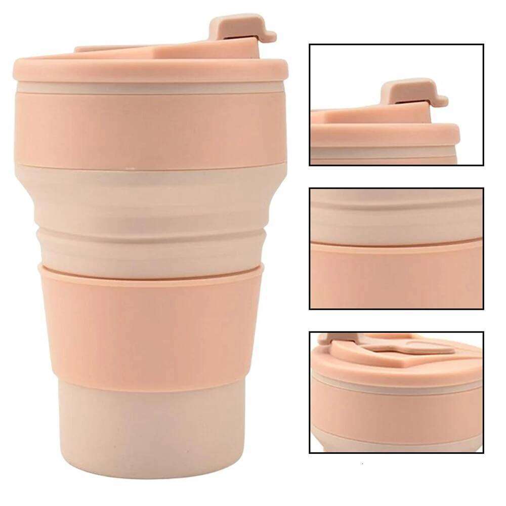 500ml Reusable Folding Silicone Foldable Bottle Portable Collapsible Travel Cup Drinking Cups for Outdoor Camping Z260313