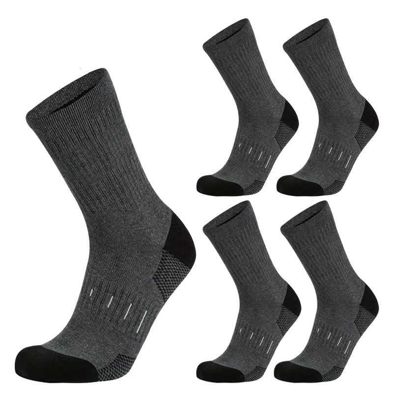 5 pairs of mens mid tube work socks with three styles moisture wicking and sweat wicking sports socks D260313