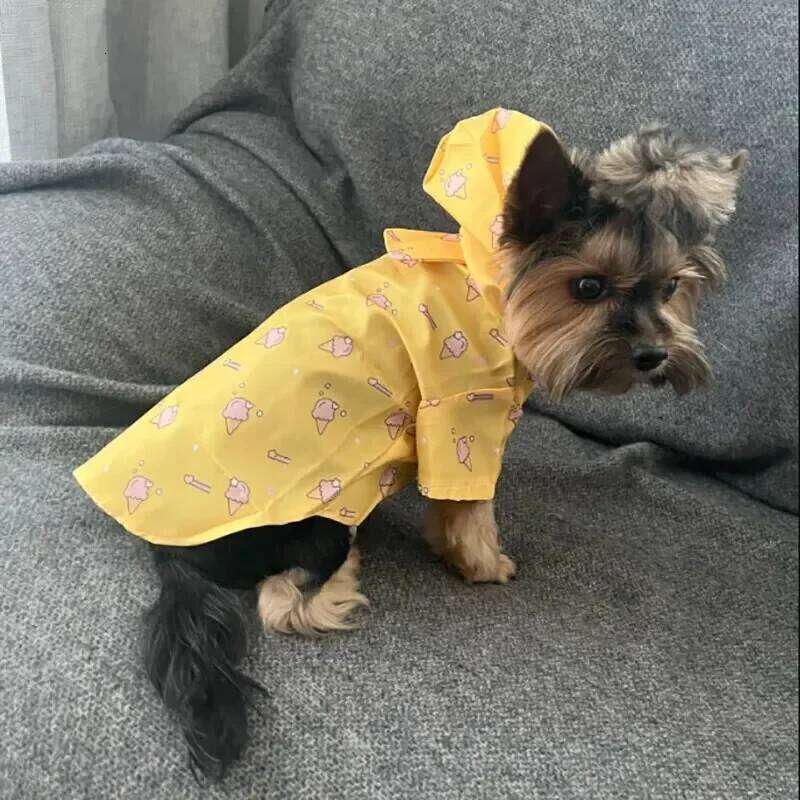 Pet Summer Fashion Short Sleeve Waterproof Clothes Puppy Dog Raincoat Outdoor Coat Bichon Schnauzer Welsh Bamubi