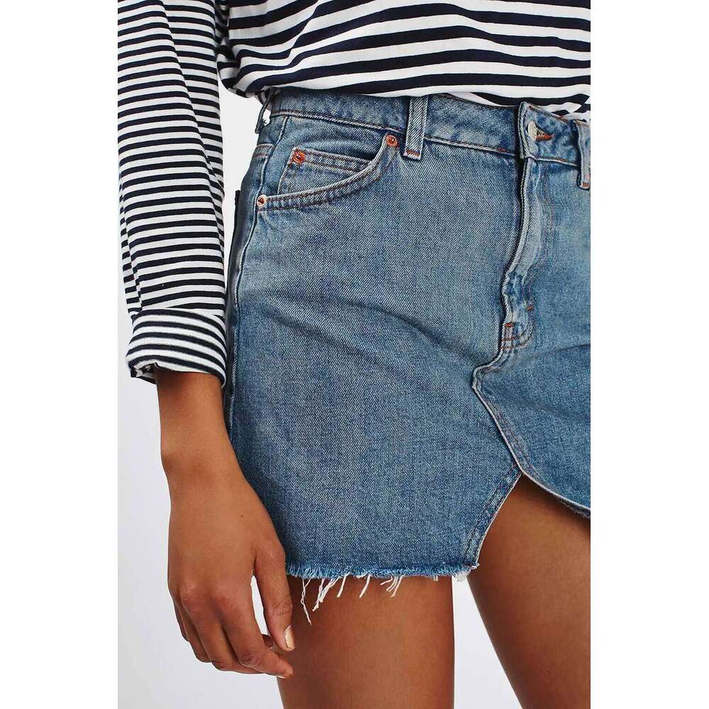 2025 New Women's Summer Denim Fashion Sexy Mini Star Same Style Short Jeans Skirt S-2XL Drop shipping Z260314