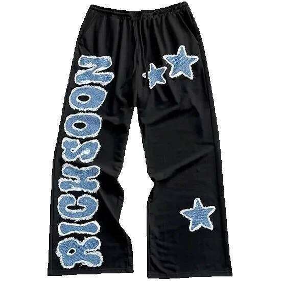 Men's Pants Designer Clothes Men's Pattern Cross Print Flared Sweatpants Drawstring Gothic Y2k Casual Pants Daily Outfit Men's Clothing