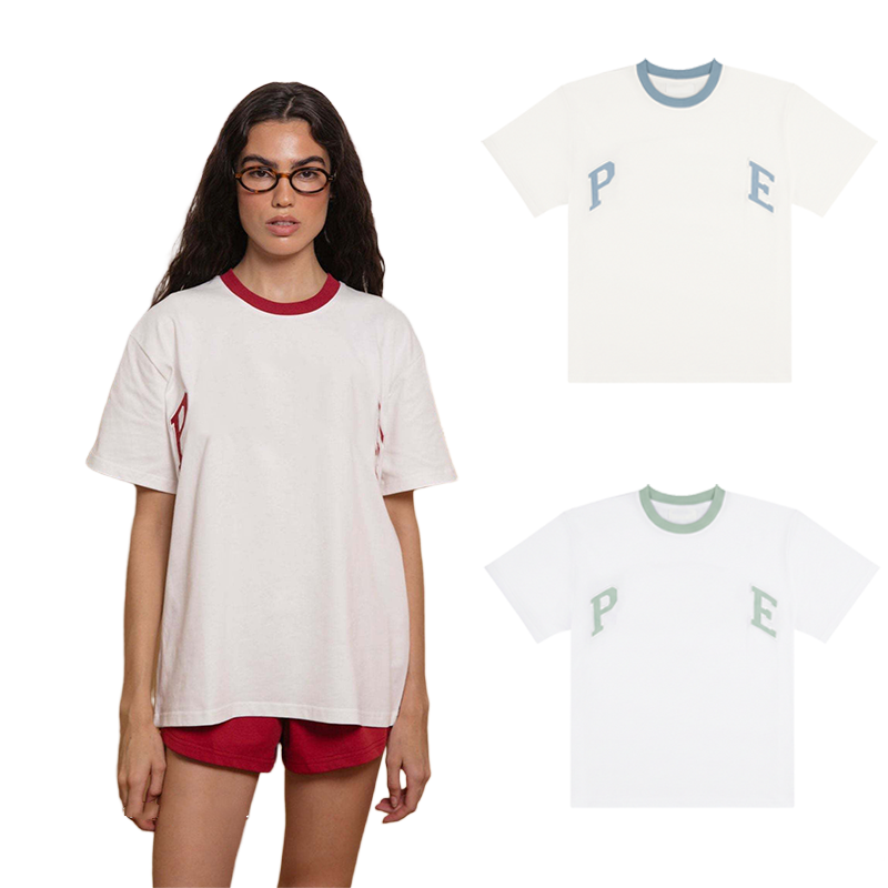 Parrrrkeeeee women's casual design embroidered printed sports short sleeved set men's and women's sports t-shirt