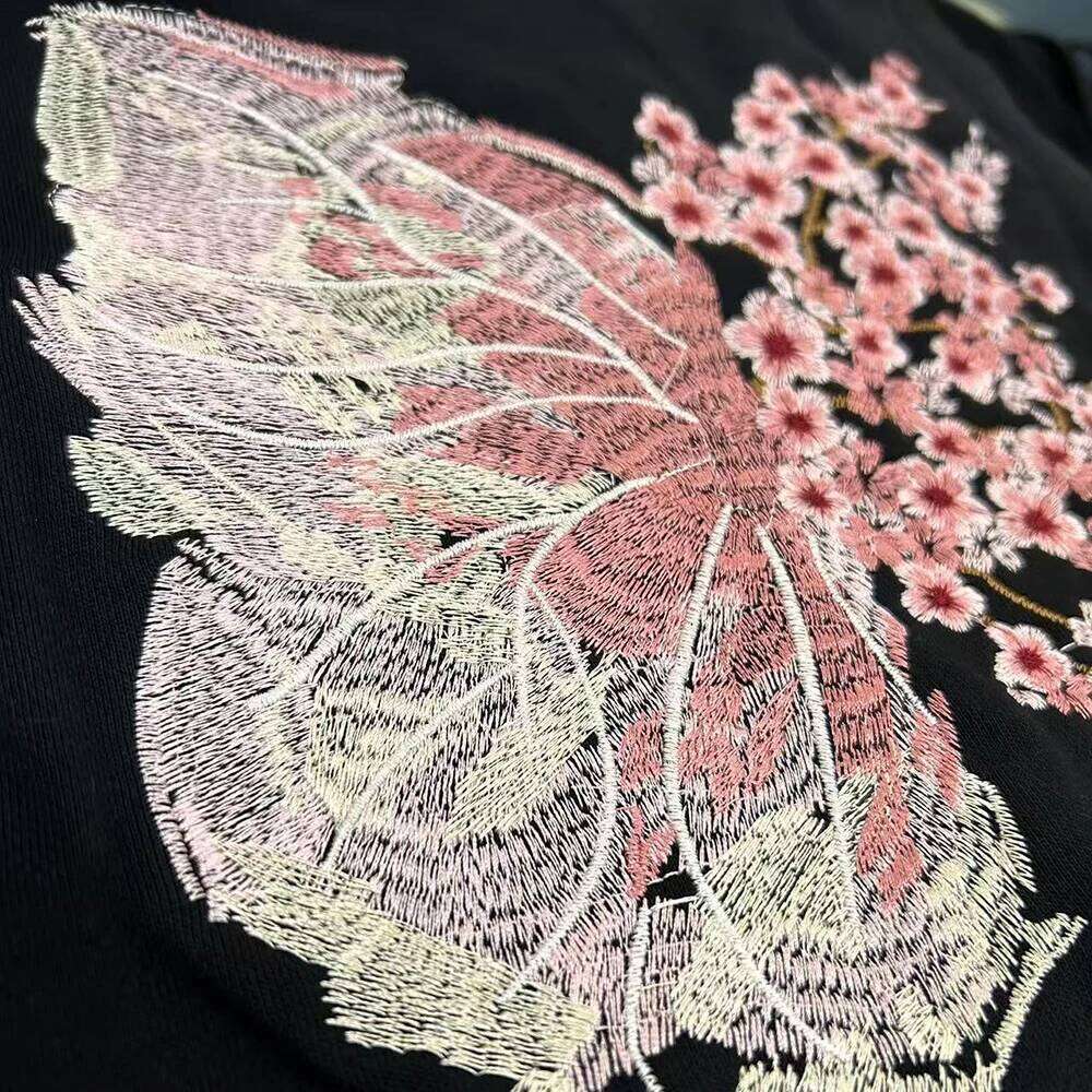 Man Hoodies 100% Cotton Butterfly Embroidery Harajuku Solid Pocket Hooded Sweatshirts Autumn Long Sleeve Loose Chinese Outwear Z260315