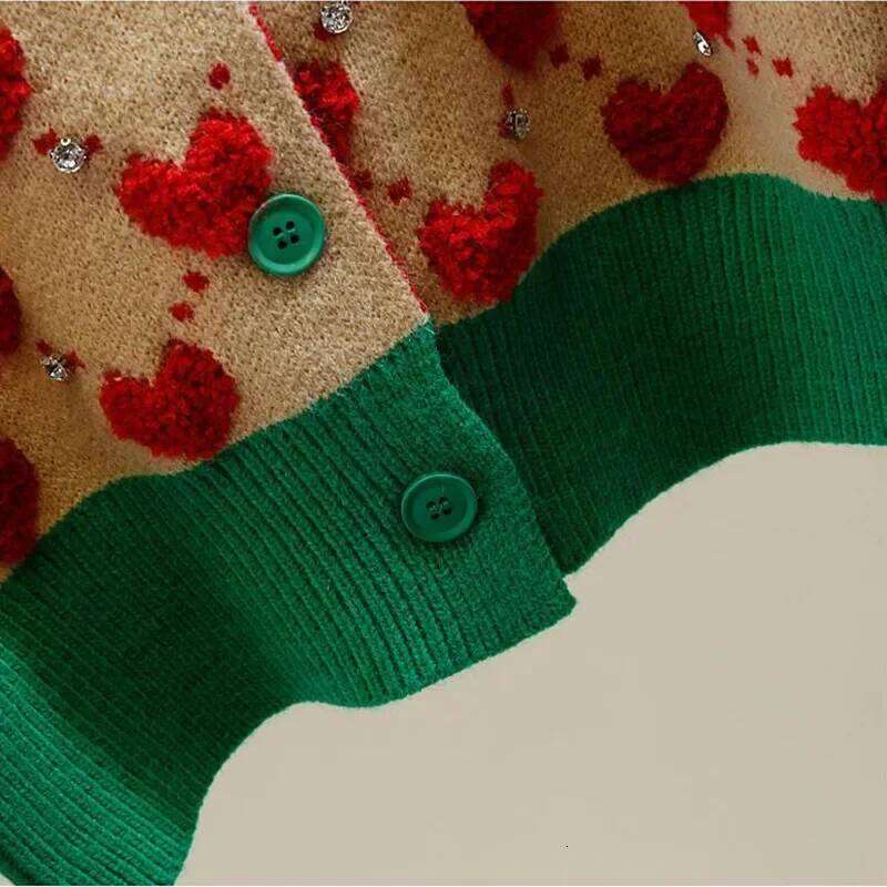 Heart Plaid Viscose Wool Thick O-Neck Vintage Knitted Women's Cardigans Sweater Fashion Single Breasted Short Cardigan For Women Z260313