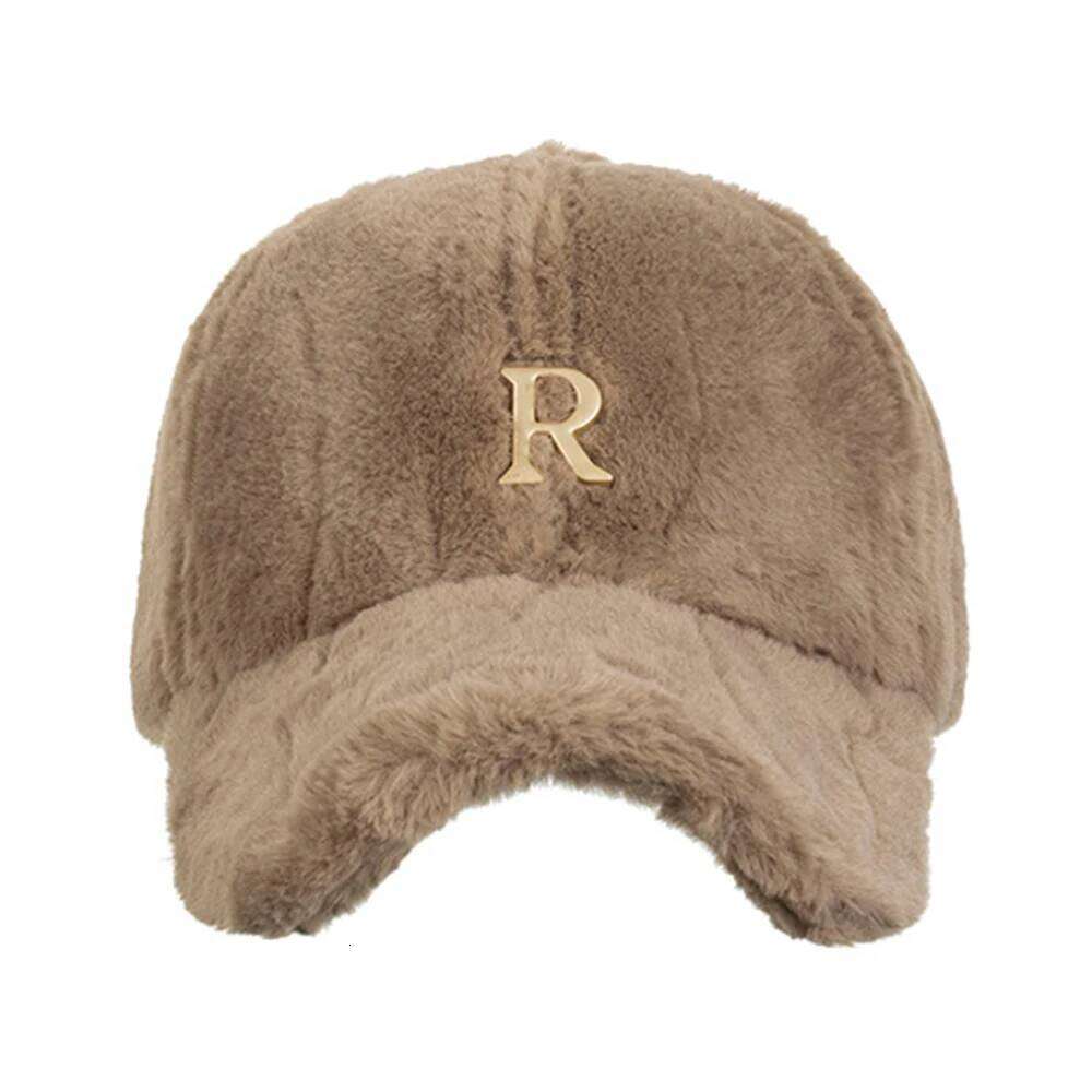FS Khaki Beige Warm Baseball Cap For Men Luxury Big Letter Women Caps Windproof Plush Winter Hat Outdoor Sports Golf Hats Bone Z260313