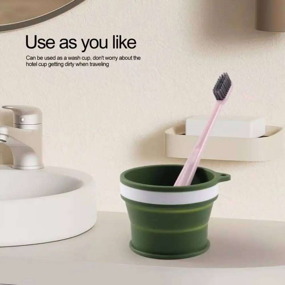 Portable Foldable Travel Mug Leak Proof Expandable Silicone Drinking Space Saving Heat-resistant Retractable Camping Cup Z260313