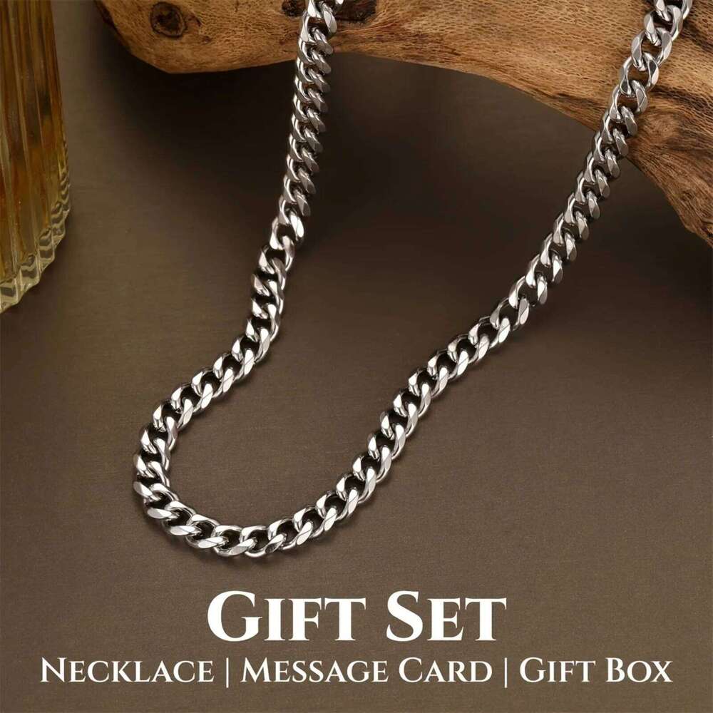 Fashion High Quality Cuban Chain Necklace Brother, Birthday Graduation Gift, Gift for All Festivals, with Card and Box H260312
