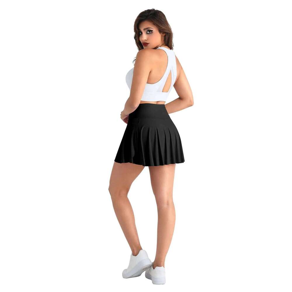 Gym Sports Woman Fitness Pockets Running Outdoors Tennis Skirt Quick drying Stretch Summer Shorts Z260314