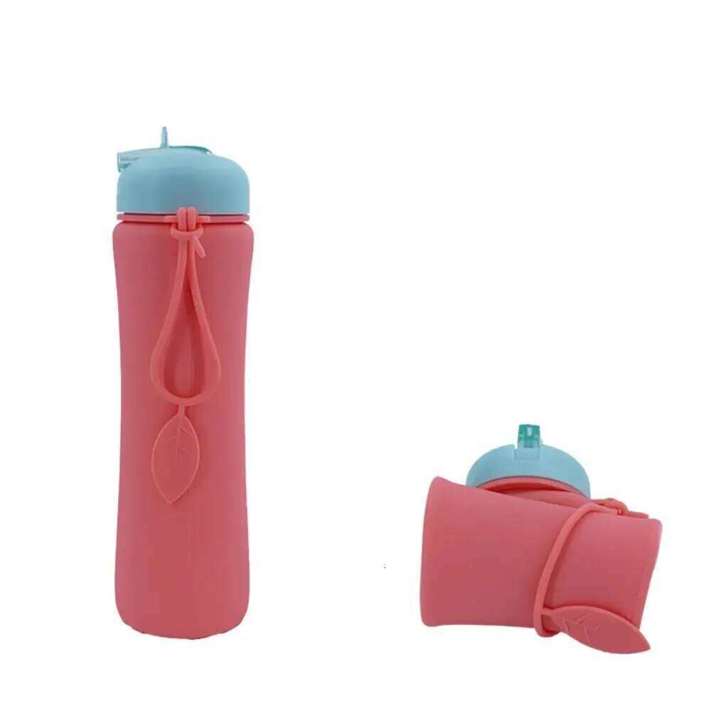 Leak Proof Foldable Silicone Bottle Portable Reuseable Folding Cup Twist Cap Collapsible Water Cups Camping Z260313