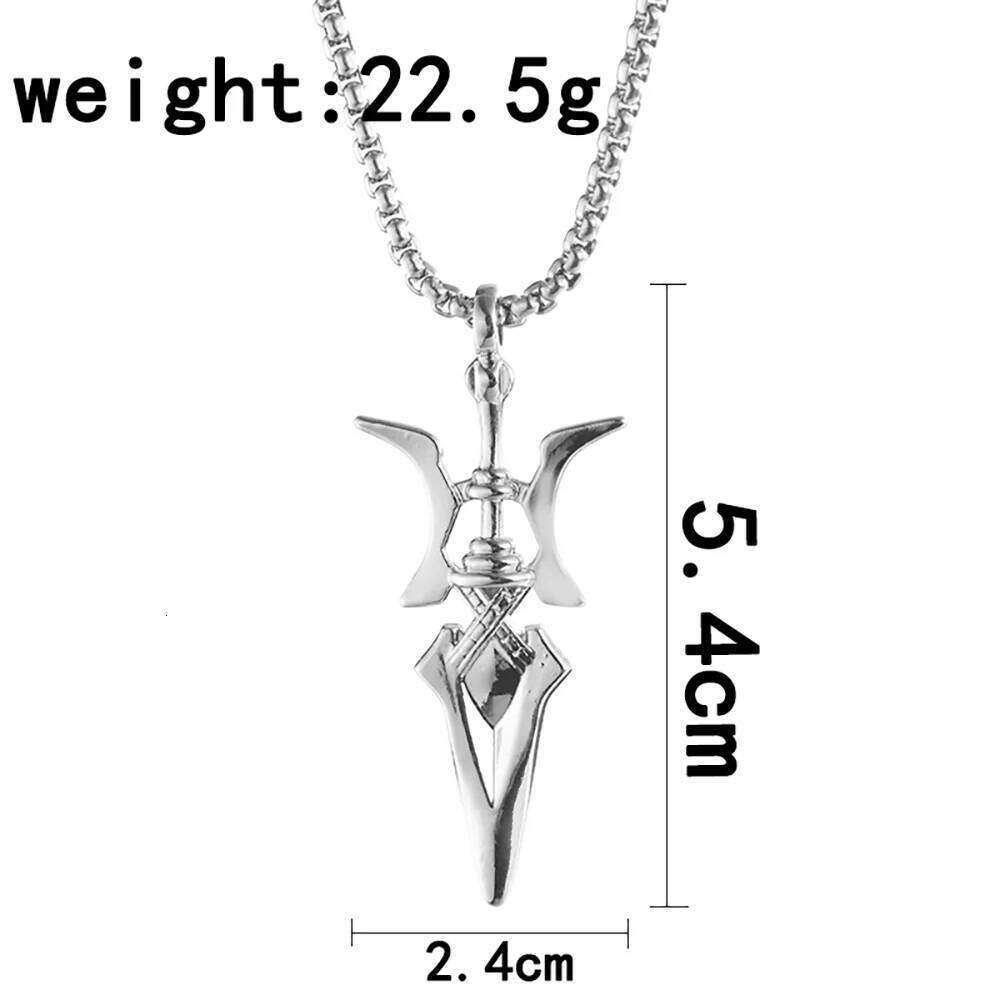 Anime Death Misa Amane Necklace Halberd Pendant Necklaces Cosplay Jewelry Gifts H260312