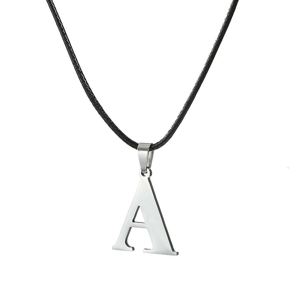 New Stainless Steel A-Z Alphabet Initial 26 English Letter Necklace For Men Women Personalize Jewelry Gifts H260312
