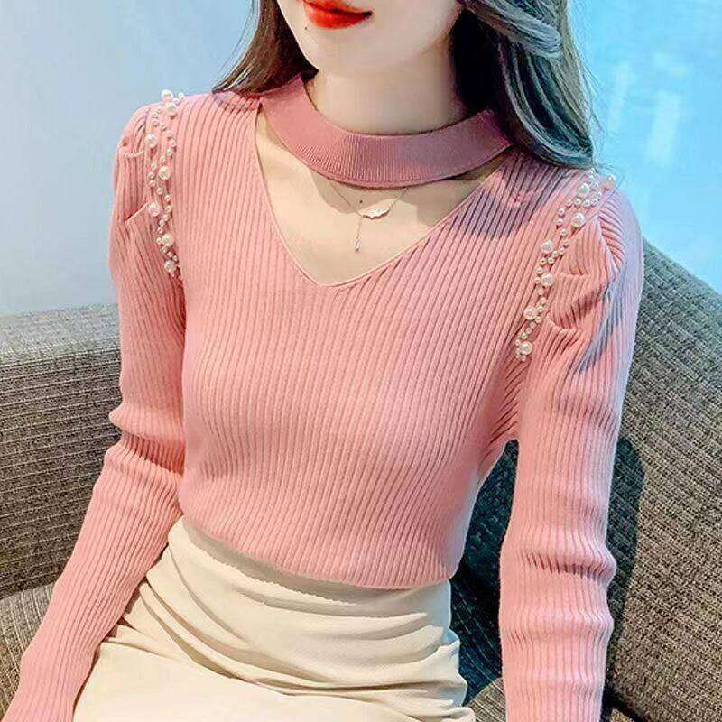 Elegant Autumn Winter Sweaters Women Casual Long Sleeve Korean Fashion Y2k Clothes Slim Knitted Tops Ladies Pullovers Z260314