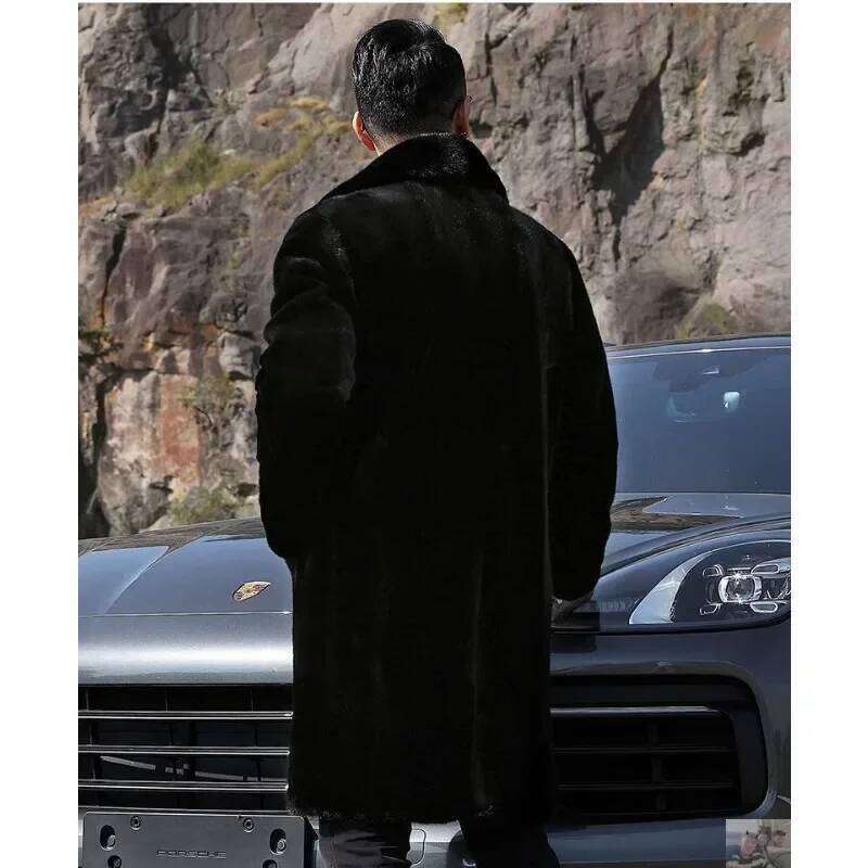 Luxury Brand Men's Clothing Jackets Mid-length Faux Fur Coat High Quality Warm Design Thick Business Outerwear JJ992 Z260313