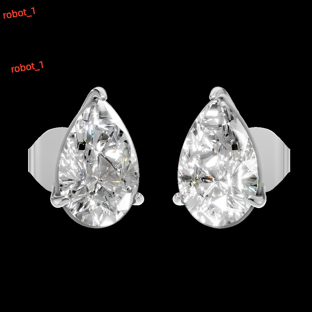 Dazzling 14K Solid Gold Moissanite Earrings Women Solitaire Pear Cut Studs Wedding Party Gift High End Luxury Jewelry