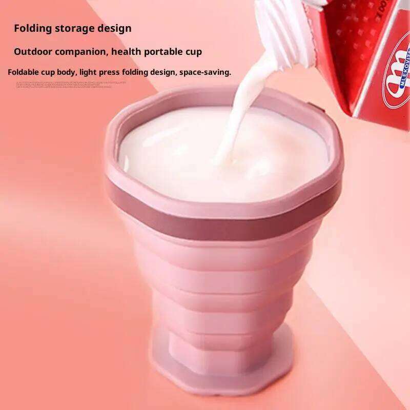 Silicone Coffee Portable Outdoor Folding Water Travel Carrying With Lid Mouthwash Cup For Camping And Hiking Z260313