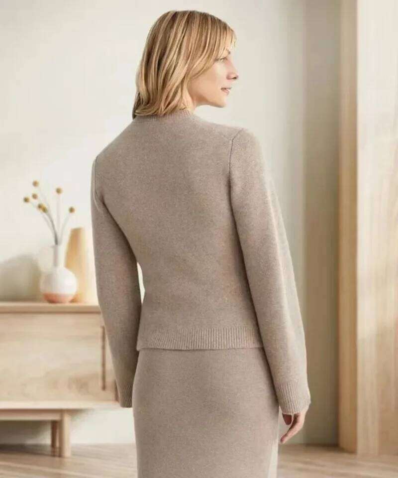 2024 Autumn Loose Soft Women Casual Chic Sweater Female Long Sleeve Tops Winter New Solid Warm Lightweight Cardigan Z260313