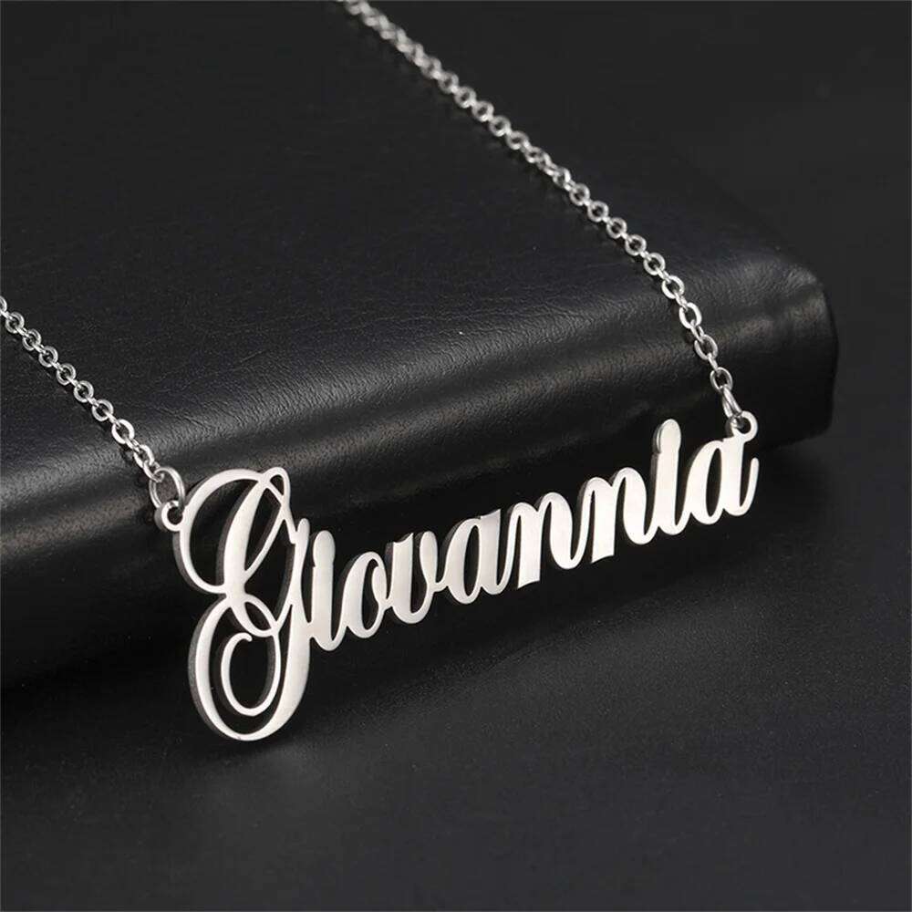 Custom Necklace for Women Men Stainless Steel Customized Personalized Arabic Name Choker Chain Jewelry Valentine's Day Gift H260312
