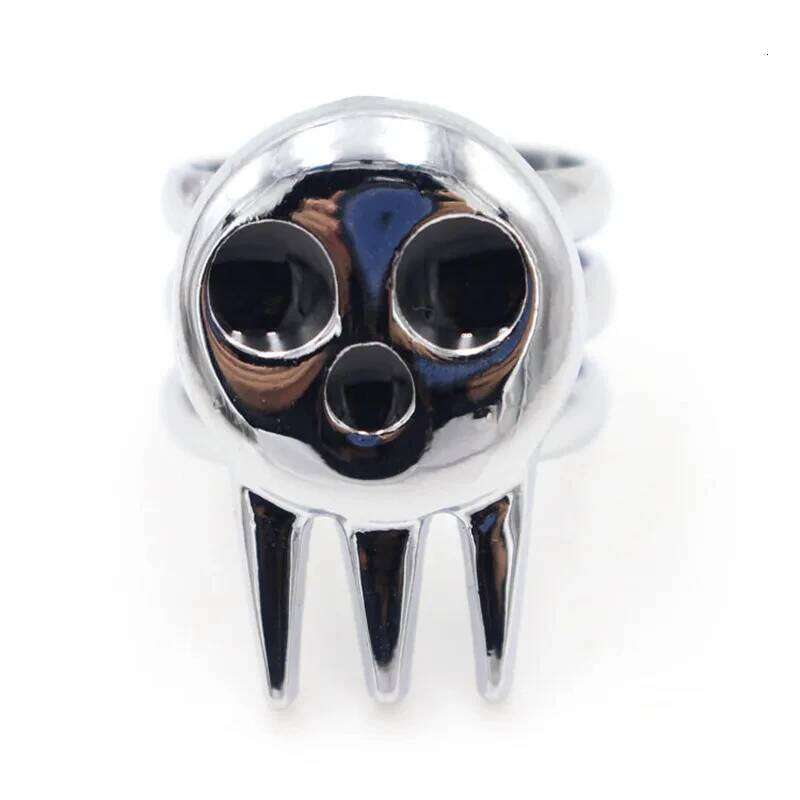 Anime Death The Kid Cosplay Rings Unisex Opening Adjustable Skull Ring Prop Jewelry Accessories H260312