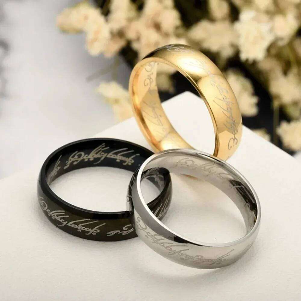 Language Stainless Steel Rings for Unisex Fashion Accessories Jewelry H260312