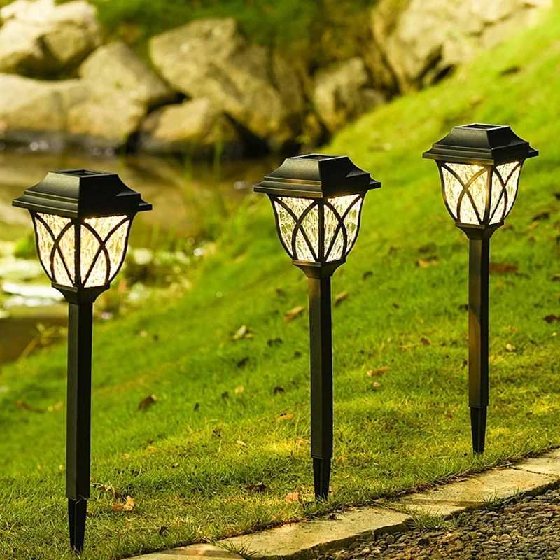 1 Pack Solar Yard Lights Bright Lawn Lights Outdoor Waterproof Led Solar Pathway Lights Landscape Path Lights H260313