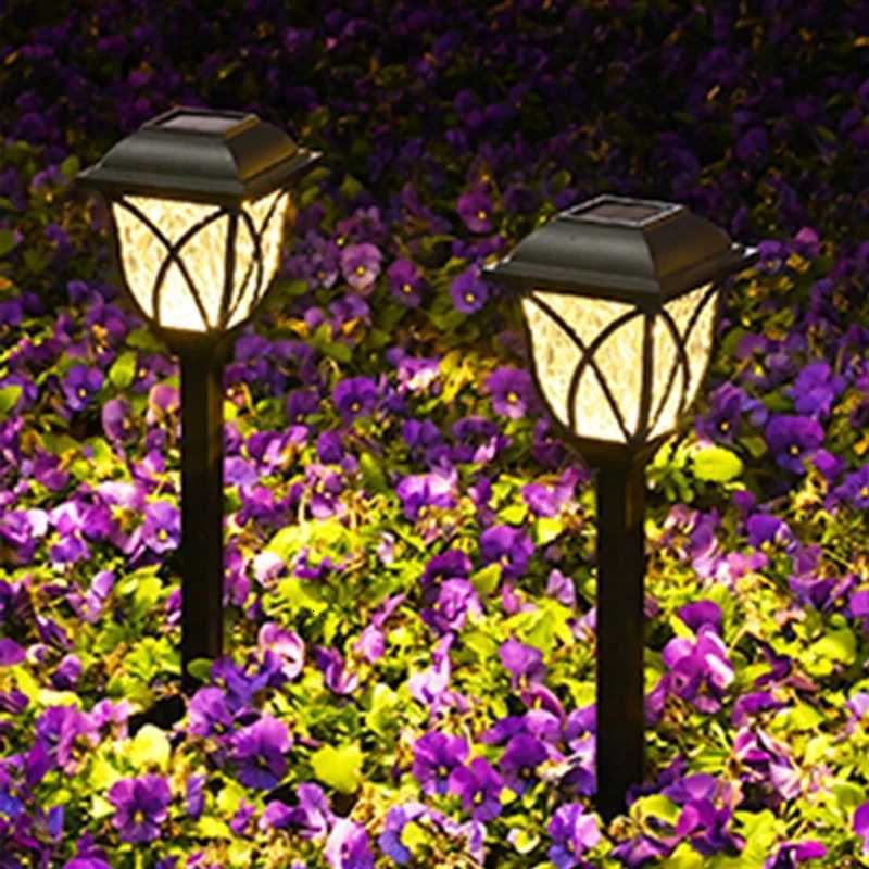 1 Pack Solar Yard Lights Bright Lawn Lights Outdoor Waterproof Led Solar Pathway Lights Landscape Path Lights H260313
