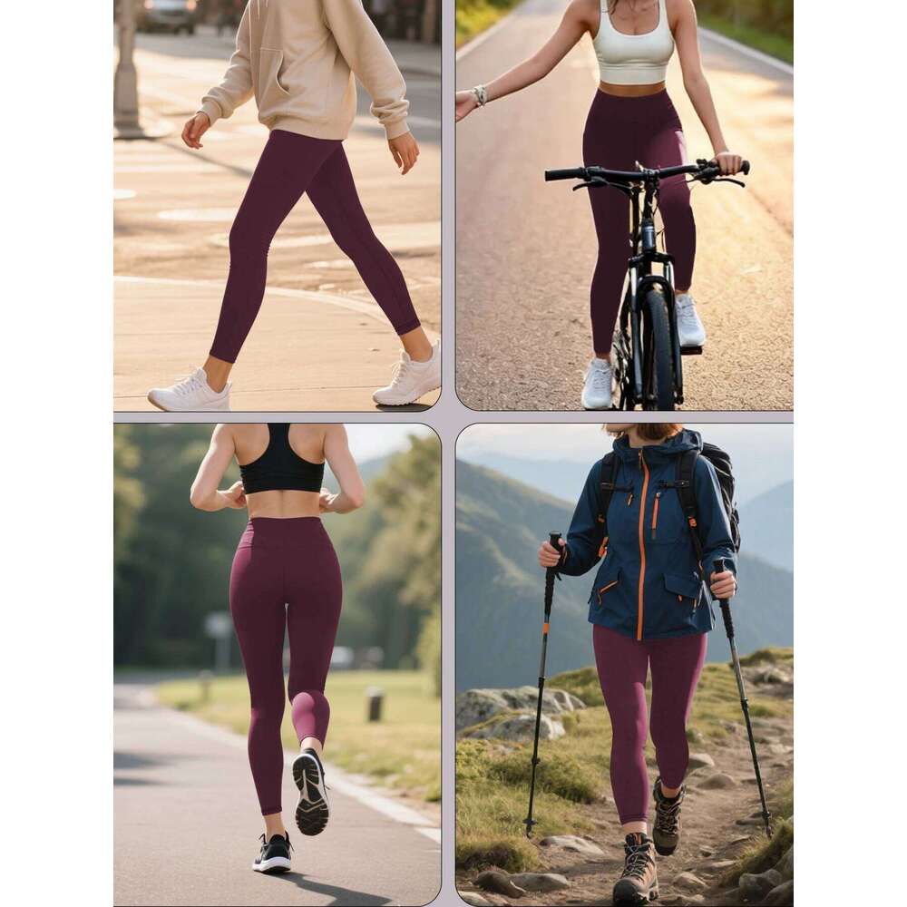 High Waisted Leggings with Pockets Women Super Soft Tummy Control Yoga Workout Running Casual Home Wear 26Y0313