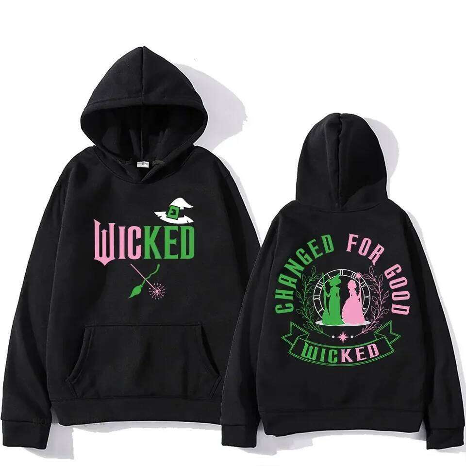 Wicked for Autumn/Winter Manga Hooded Retro Sweatshirt Funko Pop Comfortable Punk Clothes Sudaderas Casual Pullovers 26Y0313
