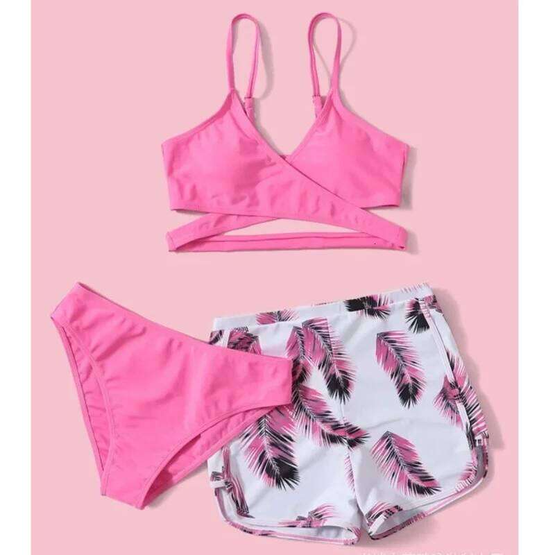 New Sexy Three-Piece Bikinis 2025 Women's Swimwear Push Up Female Swimsuit Swimming Bathing Suits Brazilian Bikini Set Beachwear Y260303