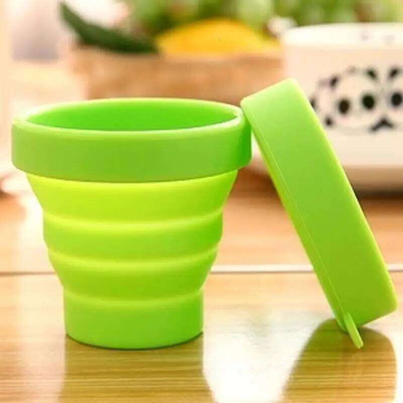 150ml 4Color Folding Silicone Cup Heat Resistant for Travel Camping Can Hold Boiling Water Multifunction Z260313