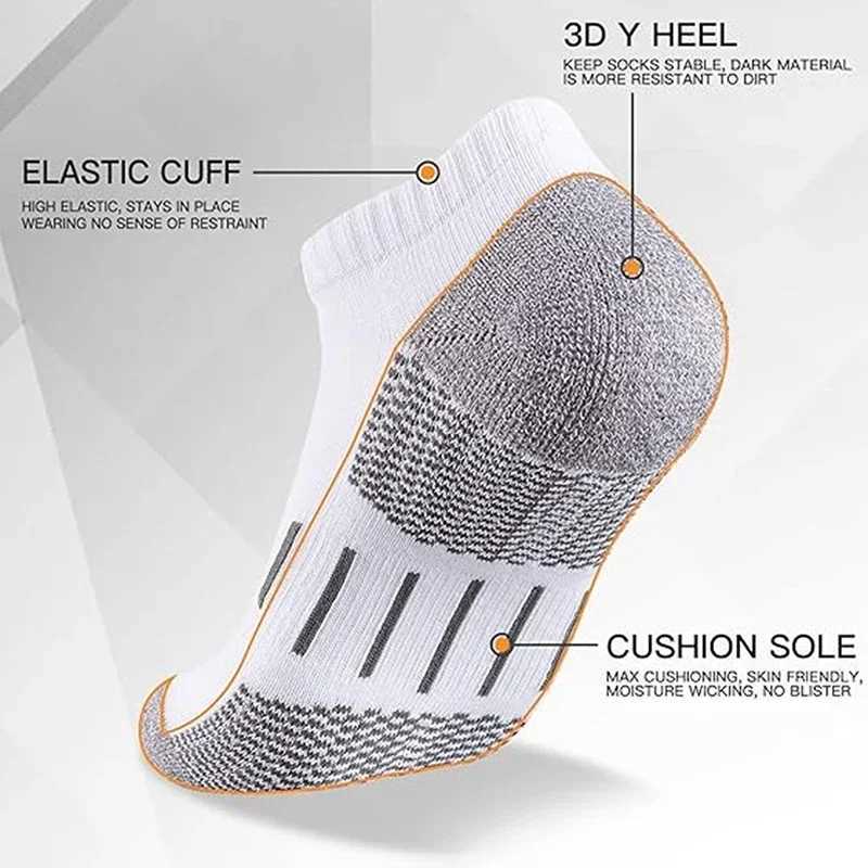 Mens Sport Socks Breathable Outdoor Running buffer thickenBasketball Socks Cotton Training Short Tube Socks For Man 1-20 Pairs D260313