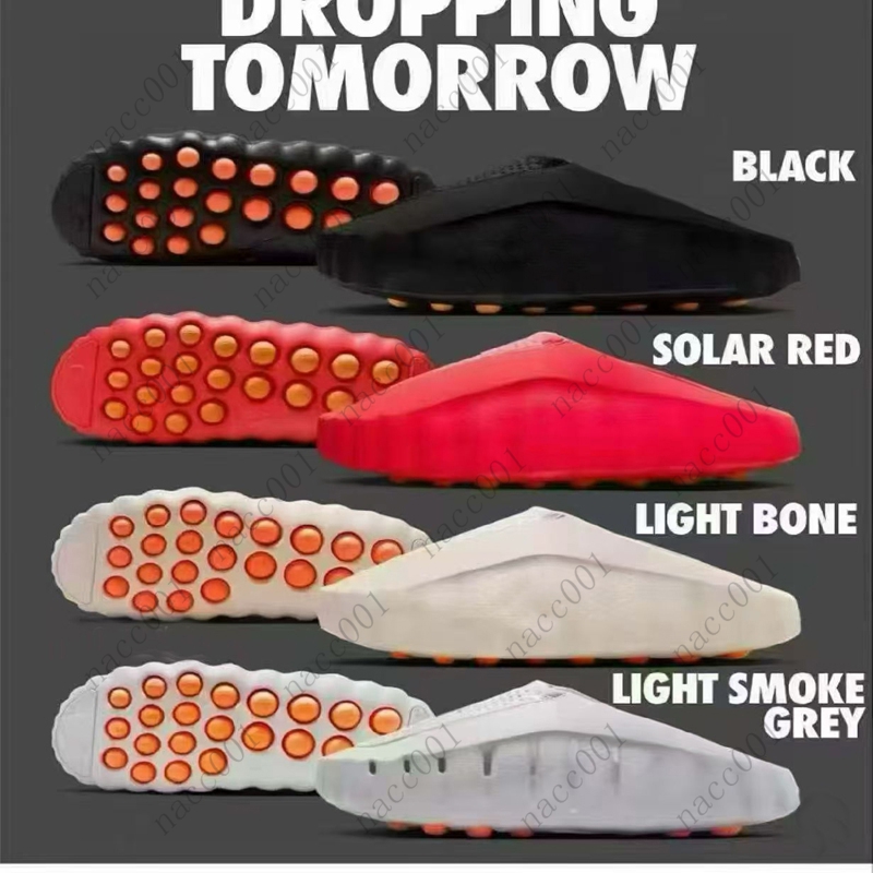 Designer slipper MIND 001 mind 002 slide sneakers Bone White Solar Red Black Chrome Light Smoke Grey Men Women mind001 mind002 Sports Shoes free shipping with box
