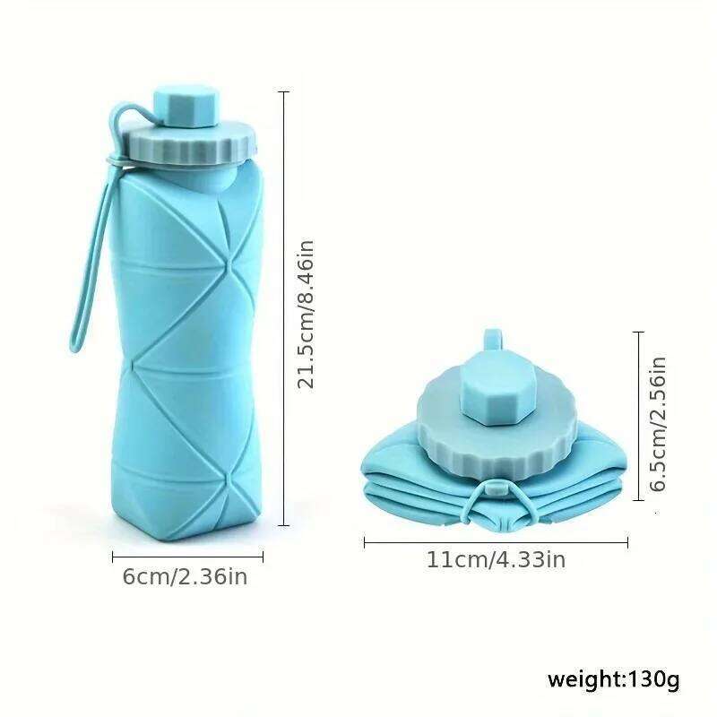 2026 Creative Silicone Folding Outdoor Portable and Scalable Sports Bottle Travel Water Handy Cup Z260313