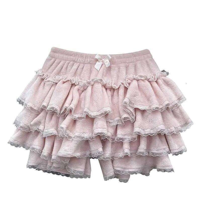 2025 Japanese Lolita Kawaii Bow Short Skirt Female Korean New Fashion Elegant Casual Cute Skirts Y2k Women Pleated Sweet Shorts Z260314