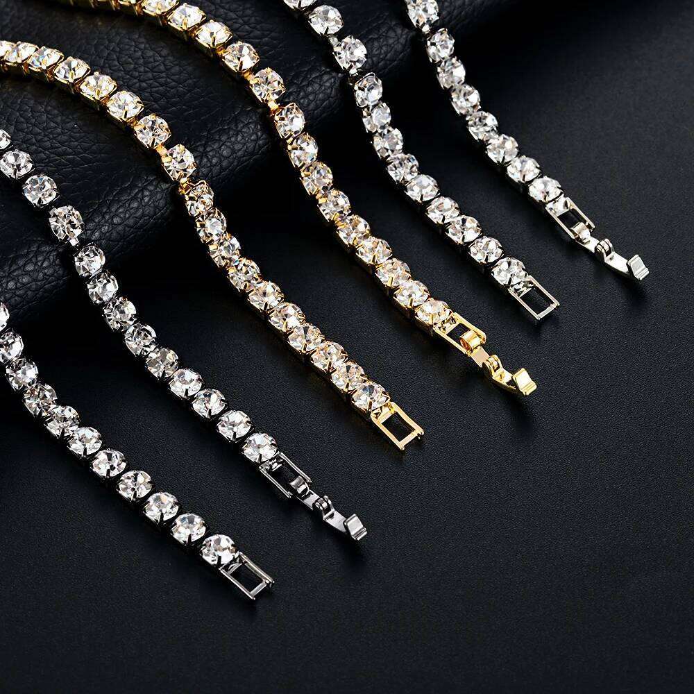 Elegant Cuban Zircon Necklace Clavicle Chain CZ Diamonds Dazzling Shiny Bling Pendant Women Fashion Wedding Jewelry H260312