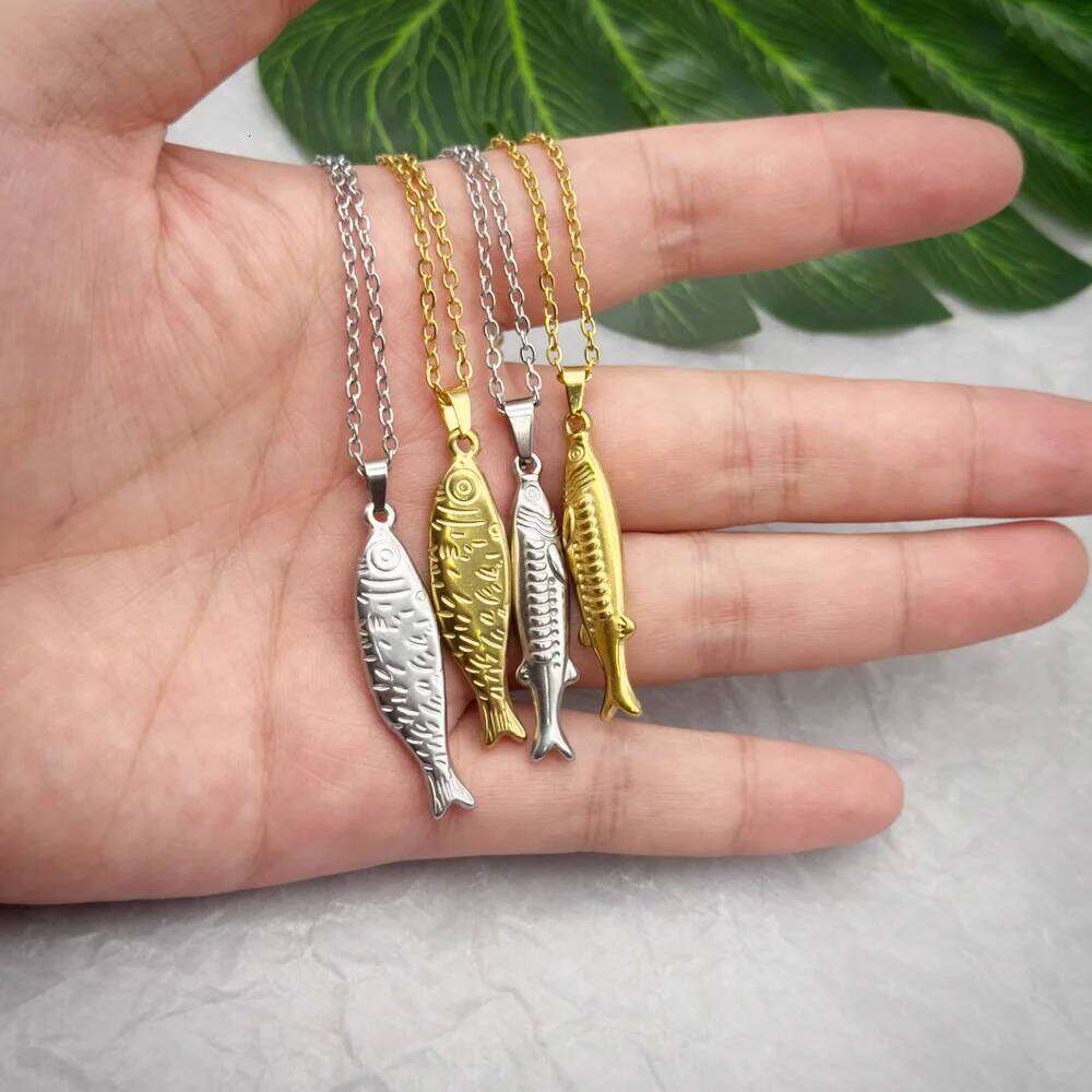 MInimalist Stainless Steel Fish Pendant for Women Waterproof Beach Cute Animal Charm Summer Necklace Jewelry H260312