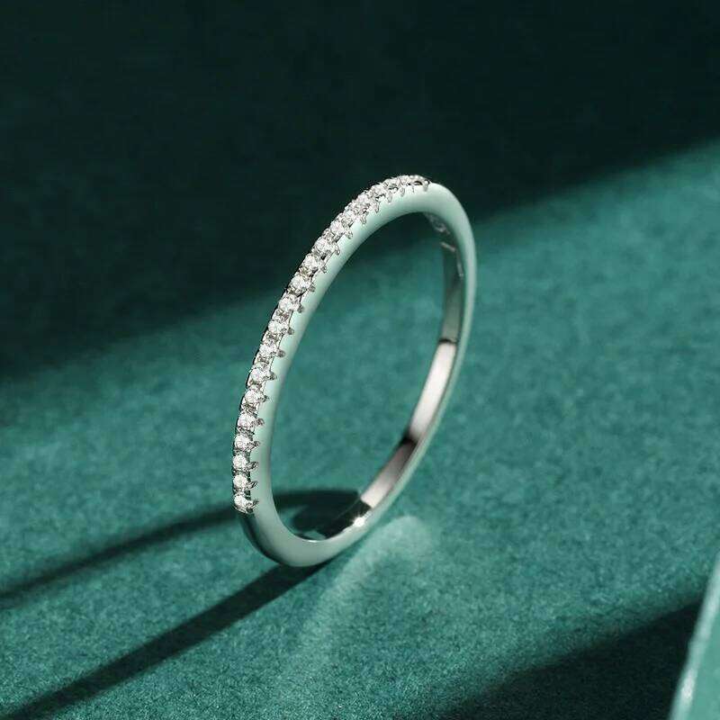 925 Sterling Silver Simple Elegant Ring for Women Wholesale Dazzling Clear CZ Stackable Finger Rings Wedding Statement Jewelry H260312