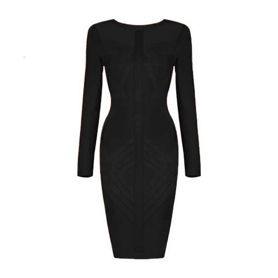 Womens Bandage Dress Long Sleeve O-Neck Sexy Night Celebrity Evening Party Bodycon Dresses Christmas Casual for New Year 2022T260316