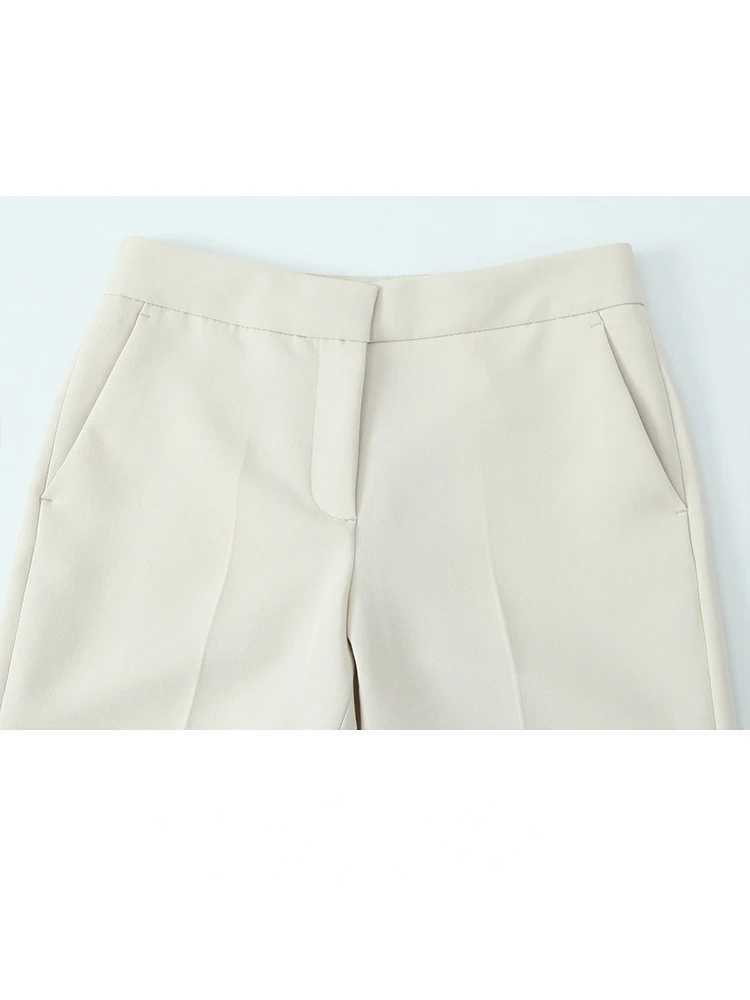 HH Women O-Neck Fashion Long Sleeve Button With Belt Suit JacketPockets Zipper High Waist Slim Pants Solid 2-Piece Set M260313