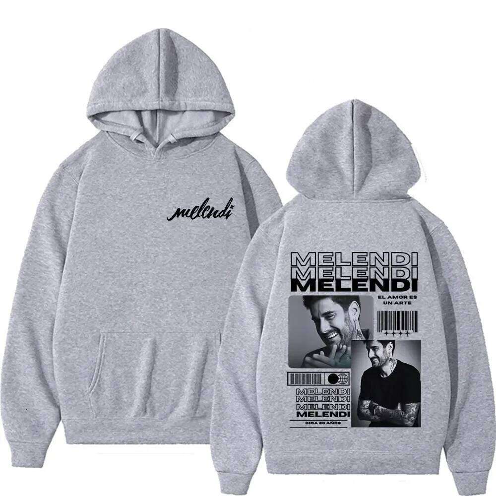 Rapper Melendi Tour New Album Graphic Hoodie Men Women Fashion Vintage Pop Music Sweatshirts Male Hip Hop Loose Pullover Hoodies Z260314