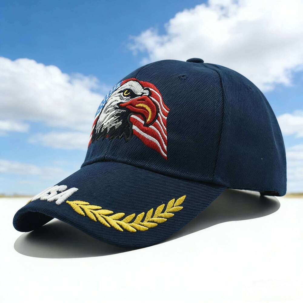 American Flag Eagle Embroidered Baseball Cap Classic Sun Protection Trucker Hat for Women Outdoor Sports Daily Wear Z260313