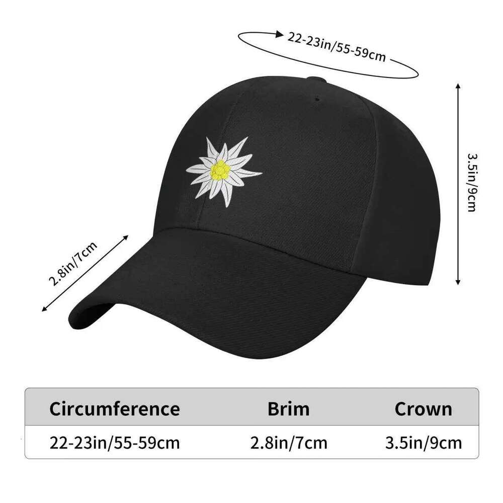 Edelweiss flower Baseball Cap summer hat Golf Women Men's Z260313