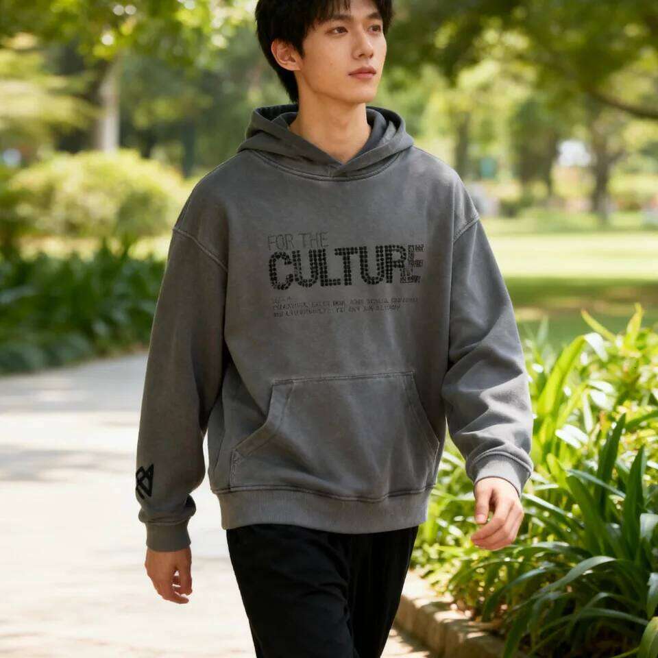 Retro Fashion Hoodies Autumn Winter New Loose American Personalized Clothing Trend Letter Rhinestones Trendy Streetwear 26Y0313