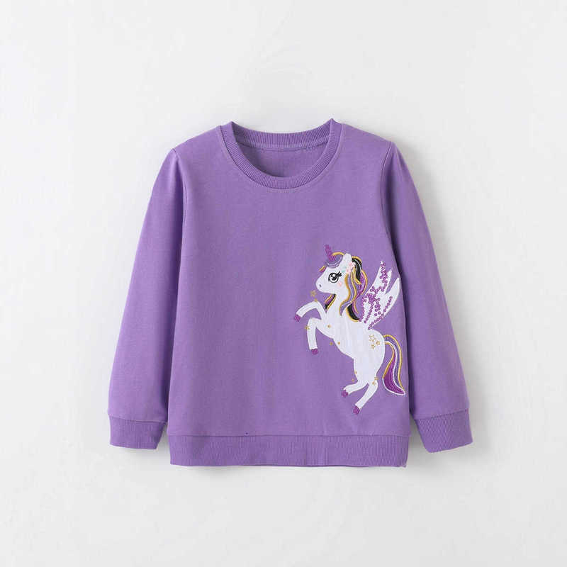 T-shirts Cute style, new spring and autumn embroidered long-sleeve sweatshirt for girls short-sleeve cartoon design